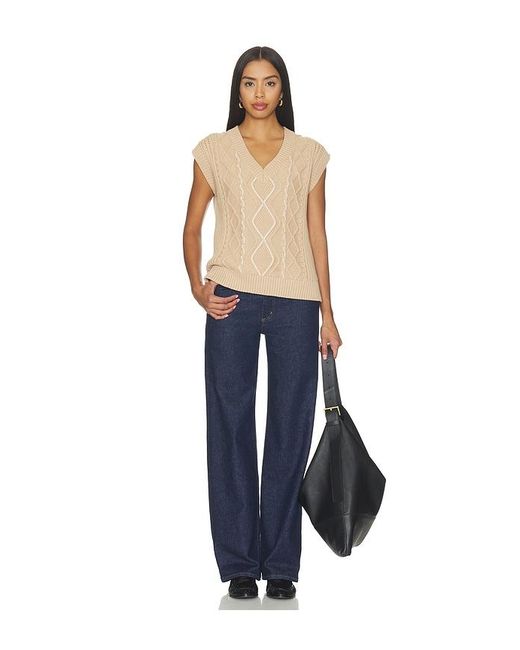 Varley Blue Benedetta Knit Top