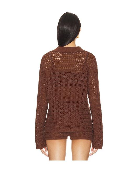 Tularosa Brown Fabiana Button Down Sweater