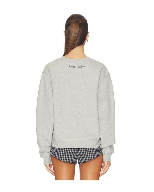FAVORITE DAUGHTER White The Mom Of The Year Varsity Sweatshirt