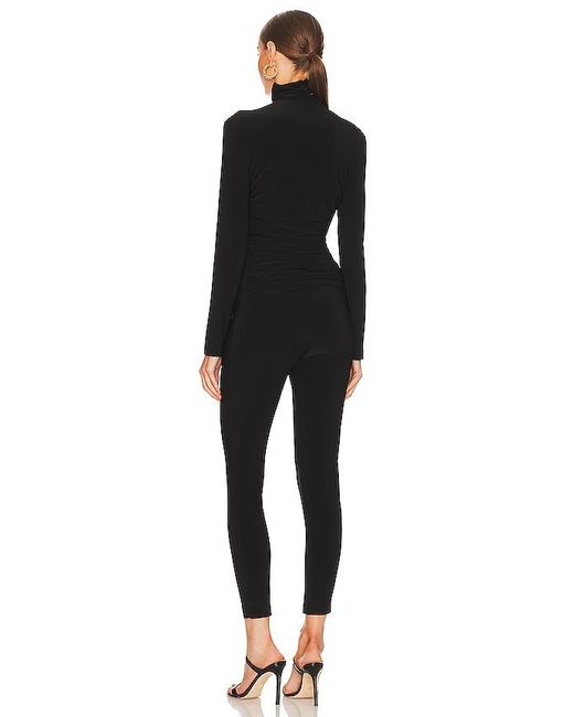 Norma Kamali Black Turtleneck Catsuit
