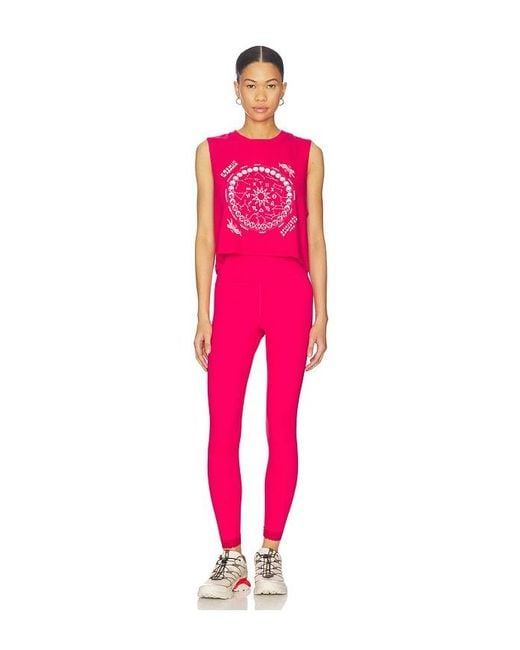 Spiritual Gangster Pink Zodiac Energy Spirit Crop Tank