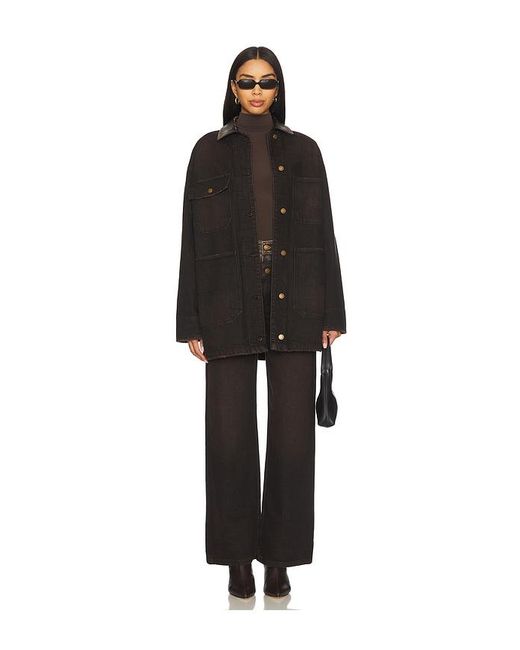 Jonathan Simkhai Black Kove Double Waistband Wide Leg