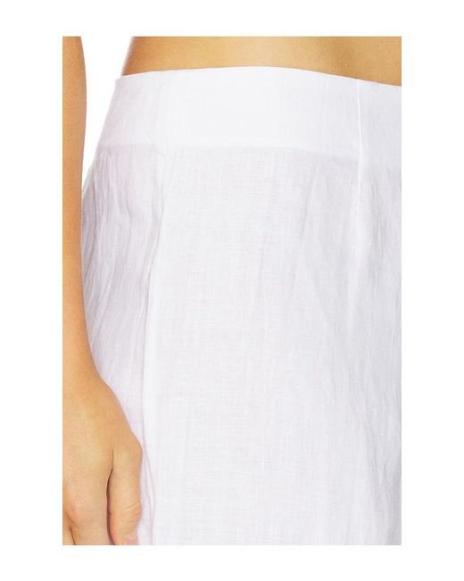 AEXAE White Linen Flat Pant