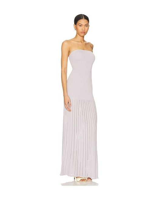 LPA White Mikayla Strapless Maxi