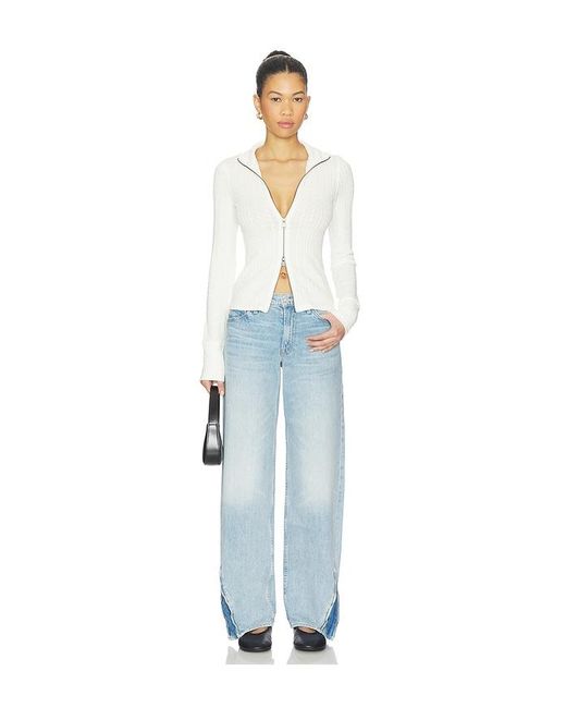 Mother Blue The Turn Key Spinner Sneak Jeans