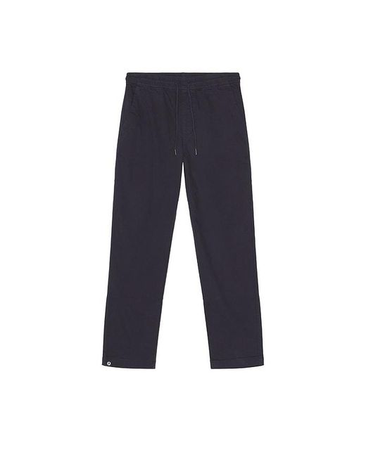 Barefoot Dreams Blue Woven Twill Relaxed Pants for men