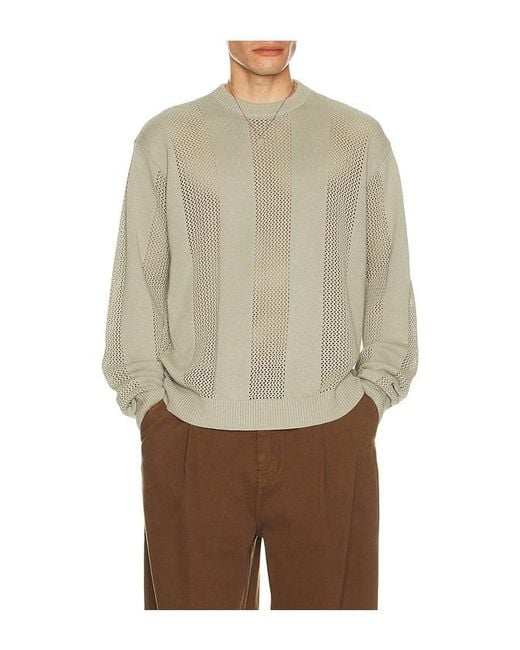 Obey Natural Crochet Sweater for men