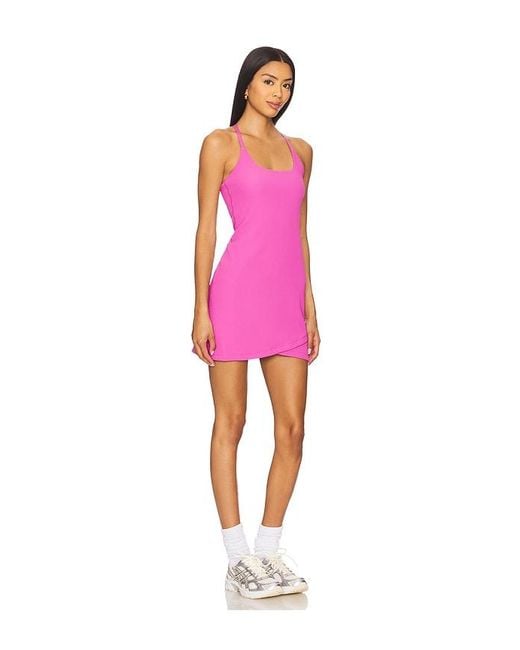 Beyond Yoga Pink The Line Ribbed Mini Dress