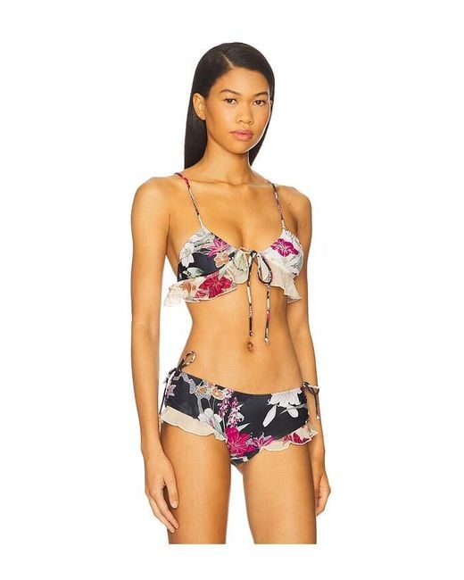 Jaded London Orange Ruffle Bikini Top