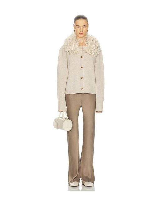 L'academie Natural Allegria Faux Fur Cardigan
