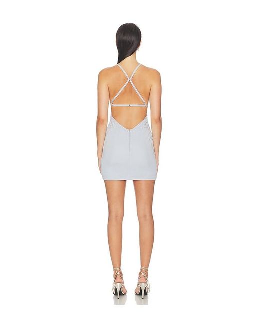 HAELO Gray Gradient Studded Dress