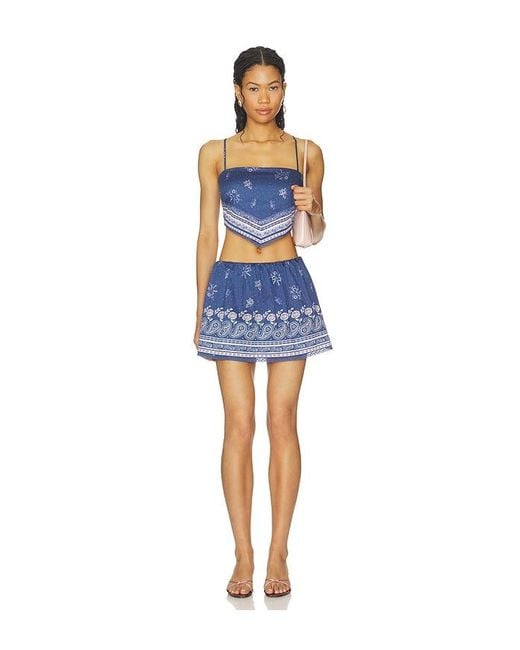 LoveShackFancy Blue Jonie Skort