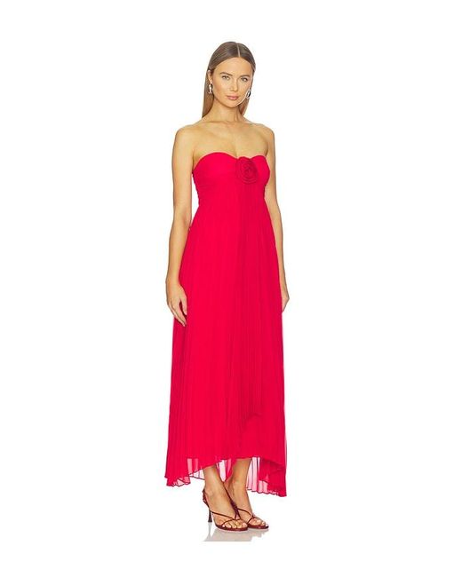 Line & Dot Red Carolyn Maxi Dress