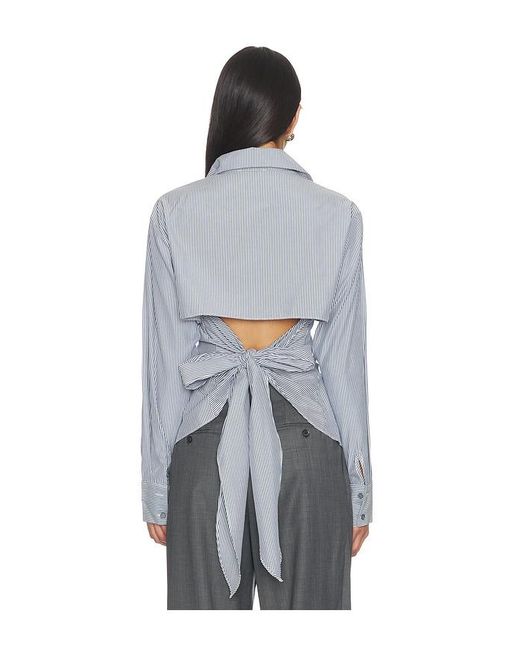 ALL THE WAYS Gray Clarise Open Back Top