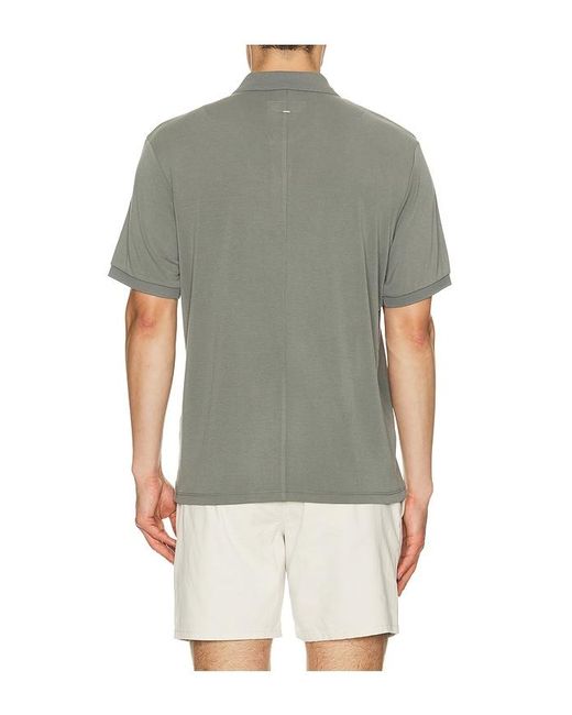 Rag & Bone Gray Tech Pique Slim Polo for men