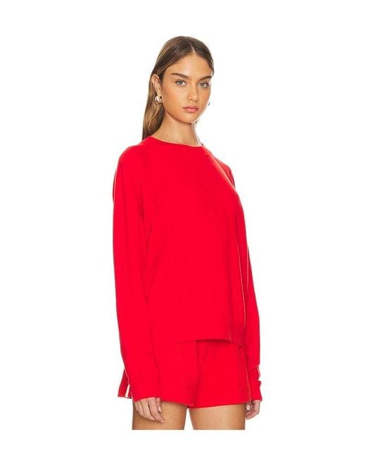 DONNI. Red Eco Terry Crewneck Sweatshirt