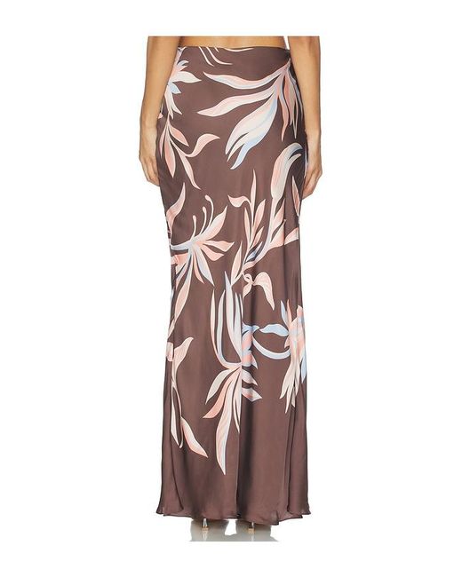 Rococo Sand Brown Floral Maxi Skirt