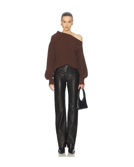 Brochu Walker Brown Hart Off Shoulder Pullover