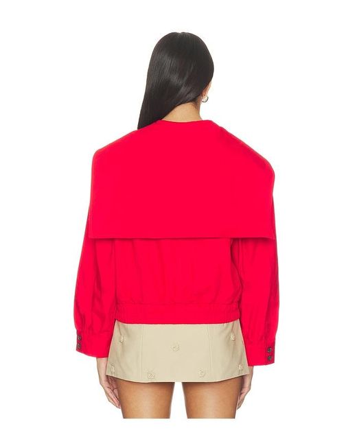 Sandy Liang Red Farro Jacket