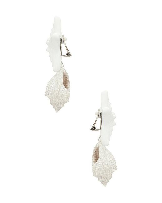 Julietta White Le Splash Earrings