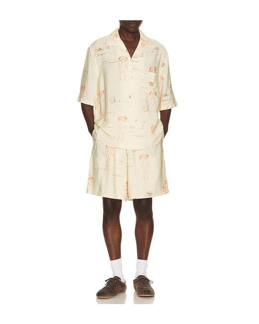 M I S B H V Natural Devil & Angel Postcard Shirt for men
