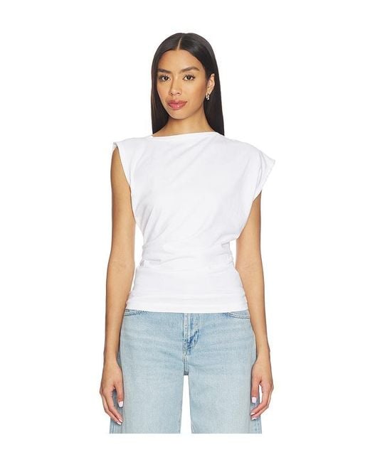 Agolde White Beth Tee Shirt