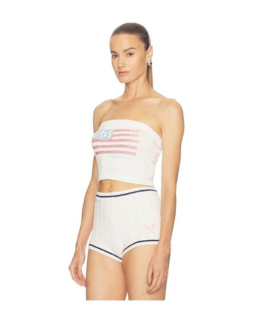 LoveShackFancy White Deserae Tube Top