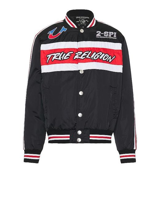 True Religion Black Racing Bomber Jacket for men