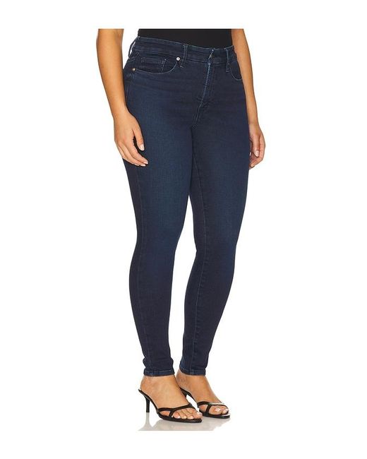 GOOD AMERICAN Blue Soft Tech Good Legs Skinny Jeans