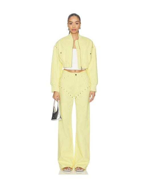 Palmatic Studio Yellow Cory Wide Leg Jean