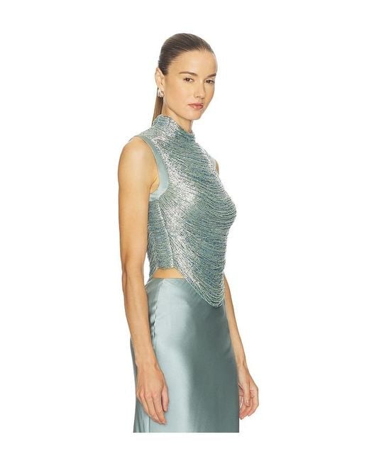 Cult Gaia Blue Taraji Sleeveless Top