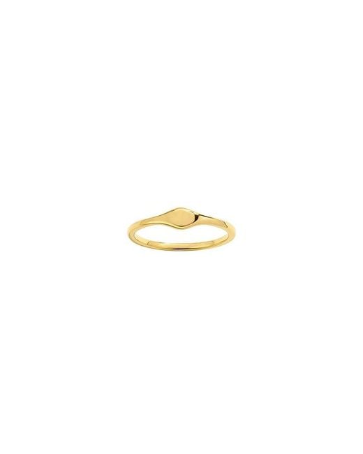 Mazin Jewels Metallic Micro Signet Ring