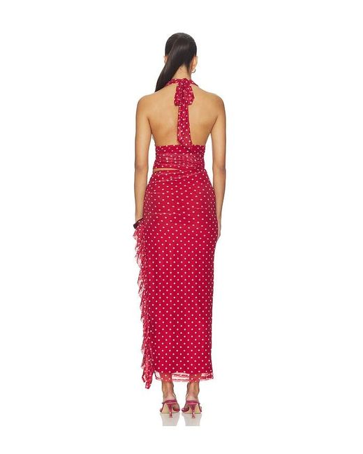MORE TO COME Red Delia Maxi Dress