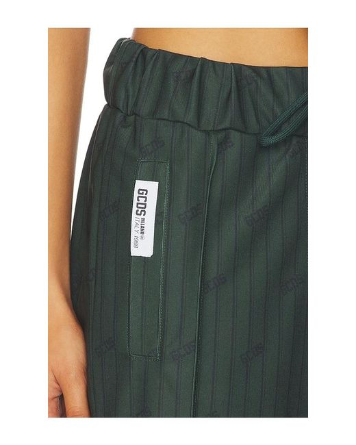 Gcds Green Triacetate Pinstripe Jogger