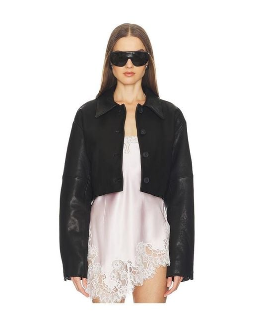 SRG Black Alina Leather Jacket