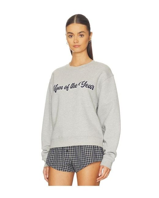 FAVORITE DAUGHTER White The Mom Of The Year Varsity Sweatshirt
