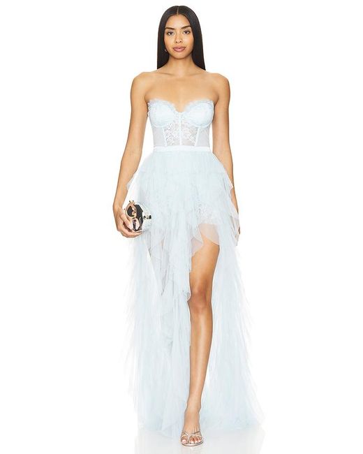 For Love & Lemons White Bustier Gown