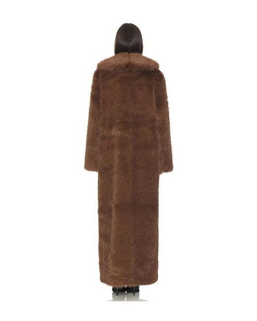 Lovers + Friends Brown Vincent Faux Fur Coat