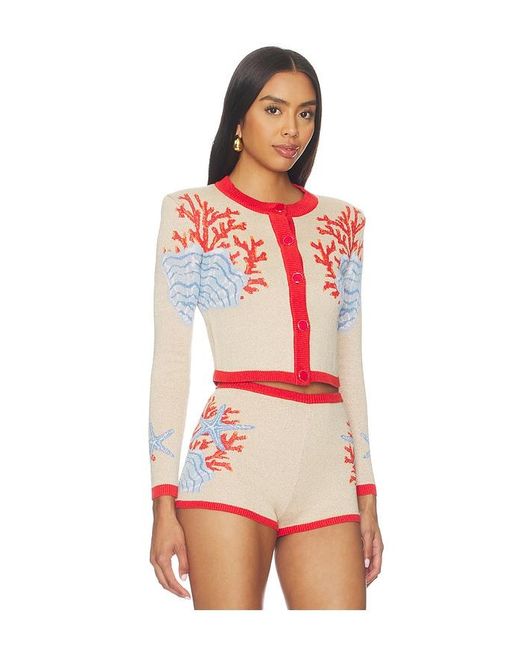 retroféte Red Aralyn Knit Cardigan