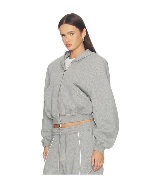 The Attico Gray Fleece Sweatshirt
