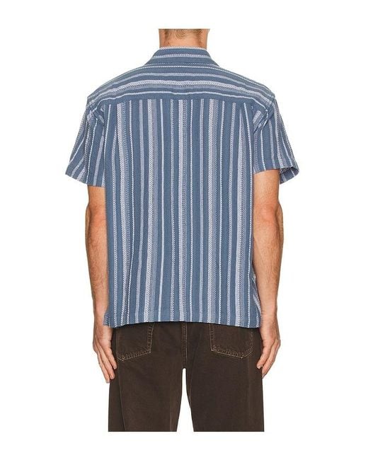 Obey Blue Hugh Woven Shirt for men