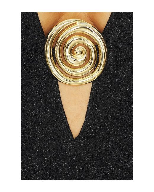 Oseree Black Lumiere Spiral Kaftan Dress
