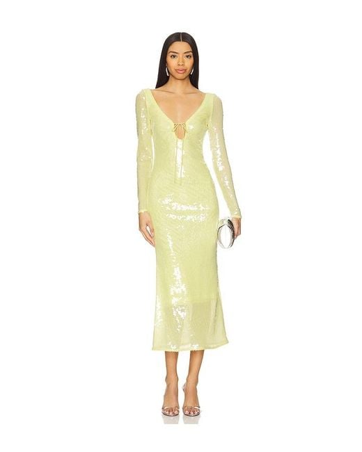 Bardot Yellow Verona Maxi Dress