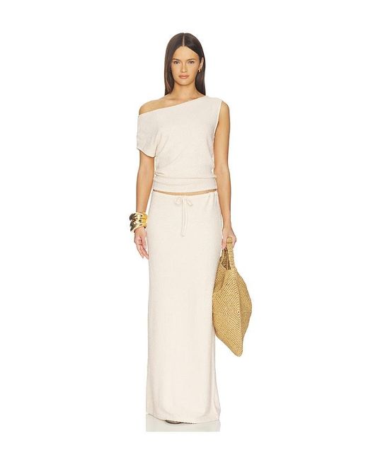 SRG White Tamilore Textured Knit Skirt