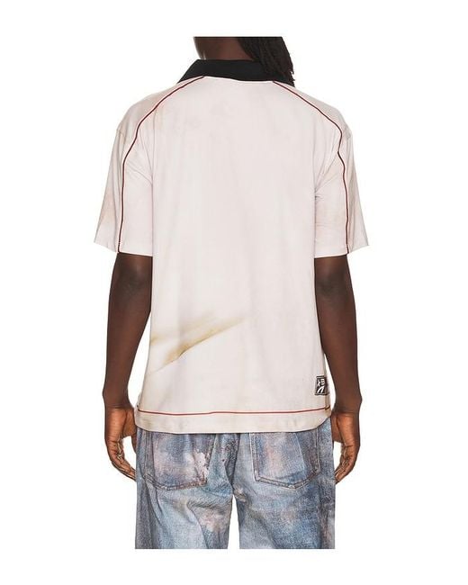 ANDERSSON BELL Blue Dust Printed Football Jersey T-Shirt for men