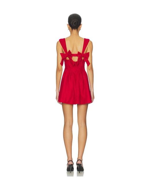 For Love & Lemons Red August Mini Dress