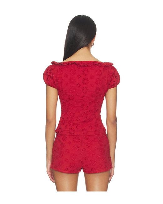 BY.DYLN Red X Revolve Aisling Top