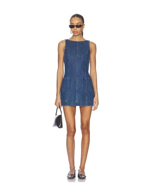 Show Me Your Mumu Blue Boulevard Mini Dress