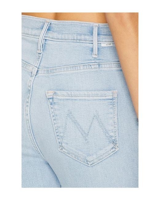 Mother Blue The Hustler Ankle Fray Jeans