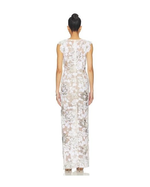Bronx and Banco White Como Ellie Cap Sleeve Maxi